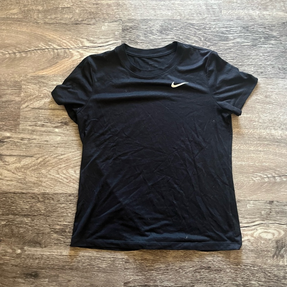Nike Women's Black Tee with White Swoosh